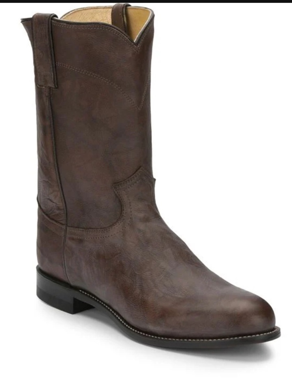 Justin Boots Classic Roper Jackson 3162 Dark Brown Mens Size 8.5 D Western Rodeo - Picture 16 of 16